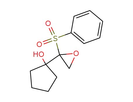 Molecular Structure of 134524-39-3 (2-(1'-hydroxycyclopentyl)-2-phenylsulphonyloxirane)