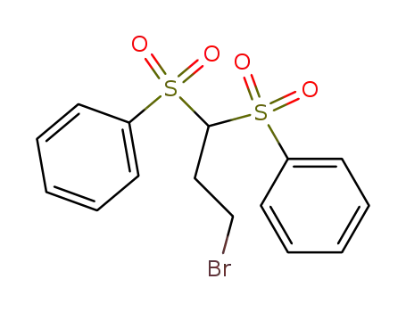 Molecular Structure of 89593-93-1 (Benzene, 1,1'-[(3-bromopropylidene)bis(sulfonyl)]bis-)