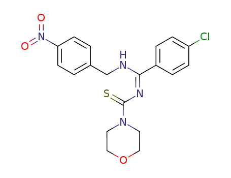 4-Morpholinecarbothioamide,
N-[(4-chlorophenyl)[[(4-nitrophenyl)methyl]amino]methylene]-