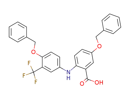Molecular Structure of 82578-53-8 (Benzoic  acid,  5-(phenylmethoxy)-2-[[4-(phenylmethoxy)-3-(trifluoromethyl)phenyl]amino]-)
