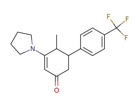 2-Cyclohexen-1-one,
4-methyl-3-(1-pyrrolidinyl)-5-[4-(trifluoromethyl)phenyl]-, cis-