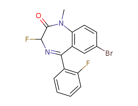 2H-1,4-Benzodiazepin-2-one,
7-bromo-3-fluoro-5-(2-fluorophenyl)-1,3-dihydro-1-methyl-