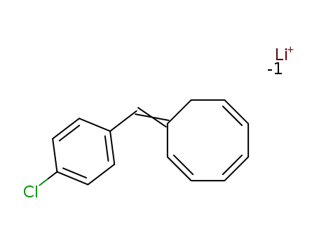 9-<1-(p-chlorophenyl)>methylenecyclooctatrienyl lithium