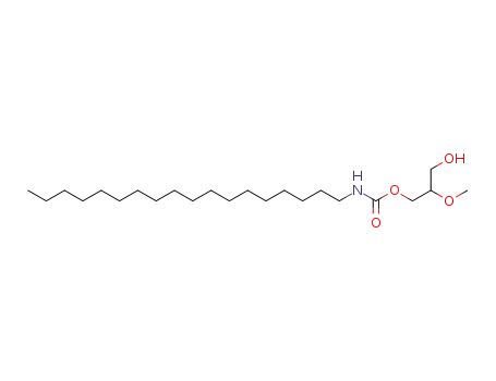 Molecular Structure of 80350-03-4 (Carbamic acid, octadecyl-, 3-hydroxy-2-methoxypropyl ester)