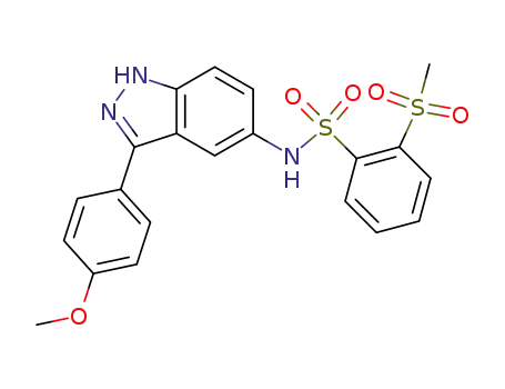 N-[3-(4-Methoxyphenyl)-1H-indazol-5-yl]-2-methylsulfonylbenzenesulfonamide
