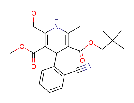 3,5-Pyridinedicarboxylic acid,
4-(2-cyanophenyl)-2-formyl-1,4-dihydro-6-methyl-,
5-(2,2-dimethylpropyl) 3-methyl ester