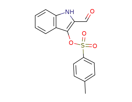 Molecular Structure of 136203-30-0 (1H-Indole-2-carboxaldehyde, 3-[[(4-methylphenyl)sulfonyl]oxy]-)