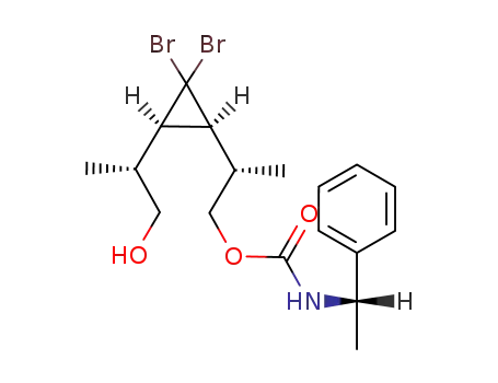 ((S)-1-Phenyl-ethyl)-carbamic acid (S)-2-[(1S,3R)-2,2-dibromo-3-((R)-2-hydroxy-1-methyl-ethyl)-cyclopropyl]-propyl ester
