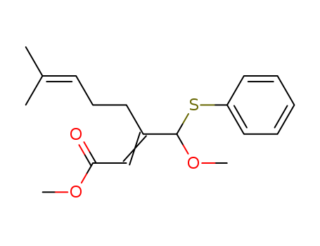 2,6-Octadienoic acid, 3-[methoxy(phenylthio)methyl]-7-methyl-, methyl  ester, (E)-