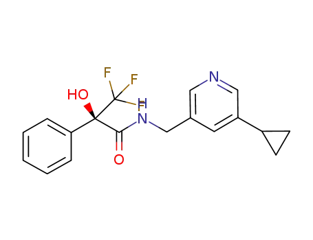 (2R)-N-(5-cyclopropyl-1-hydroxy-pyridin-3-ylmethyl)-3,3,3-trifluoro-2-hydroxy-2-phenyl-propionamide