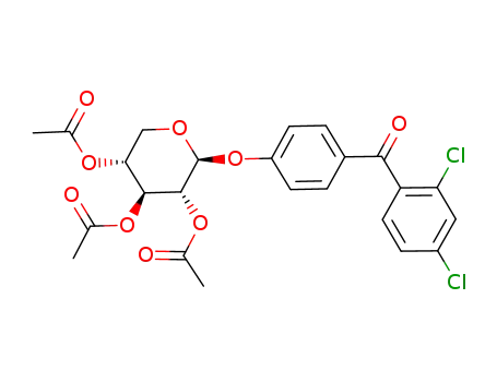 Acetic acid (2S,3R,4S,5R)-4,5-diacetoxy-2-[4-(2,4-dichloro-benzoyl)-phenoxy]-tetrahydro-pyran-3-yl ester