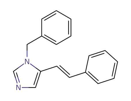 Molecular Structure of 160999-35-9 (1-Benzyl-5-(2-phenylethenyl)-1H-imidazole)