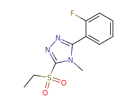 Molecular Structure of 116850-66-9 (3-(ethylsulfonyl)-5-(2-fluorophenyl)-4-methyl-4H-1,2,4-triazole)