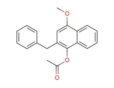 Molecular Structure of 143669-42-5 (1-Acetoxy-2-benzyl-4-methoxy-naphthalin)