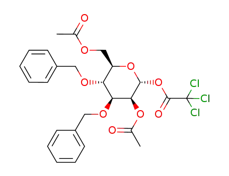 Molecular Structure of 183885-17-8 (2,6-di-O-acetyl-3,4-di-O-benzyl-α-D-mannopyranosyl trichloroacetate)