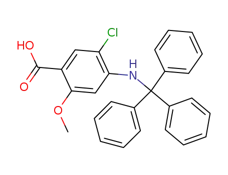 Benzoic acid, 5-chloro-2-methoxy-4-[(triphenylmethyl)amino]-