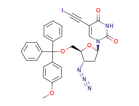 1-{4-azido-5-[(4-methoxy-phenyl)-diphenyl-methoxymethyl]-tetrahydrofuran-2-yl}-5-iodoethynyl-1H-pyrimidine-2,4-dione