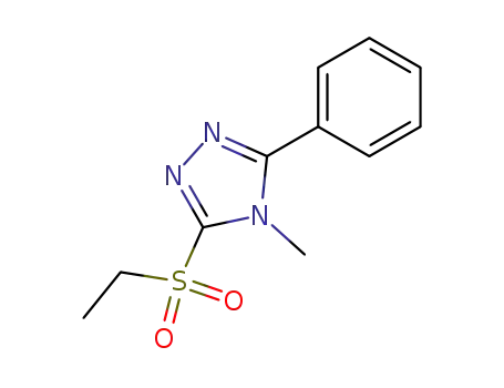 Molecular Structure of 116850-45-4 (3-(ethylsulfonyl)-4-methyl-5-phenyl-4H-1,2,4-triazole)