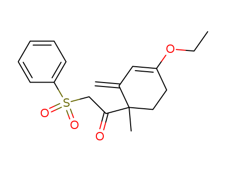 Ethanone, 1-(4-ethoxy-1-methyl-2-methylene-3-cyclohexen-1-yl)-2-(phenylsulfonyl)-