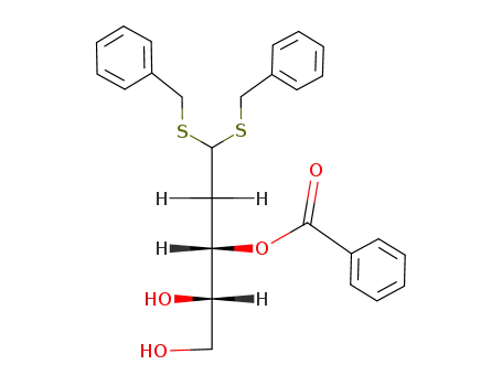 Benzoic acid (1S,2S)-1-(2,2-bis-benzylsulfanyl-ethyl)-2,3-dihydroxy-propyl ester