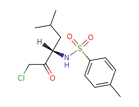 Molecular Structure of 23877-38-5 (Benzenesulfonamide, N-[(1S)-1-(chloroacetyl)-3-methylbutyl]-4-methyl-)