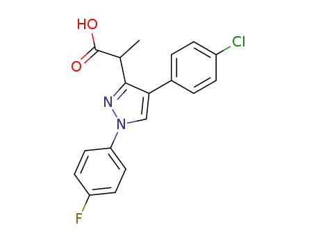 2-[4-(4-Chloro-phenyl)-1-(4-fluoro-phenyl)-1H-pyrazol-3-yl]-propionic acid