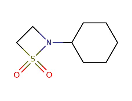 Molecular Structure of 85582-50-9 (2-cyclohexyl-1,2-thiazetidine 1,1-dioxide)