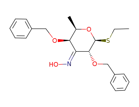 ethyl 2,4-di-O-benzyl-6-deoxy-1-thio-β-D-xylo-hexopyranosid-3-ulose (E)-oxime