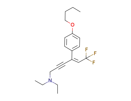 Molecular Structure of 1111072-36-6 ((E)-4-(4-butoxyphenyl)-N,N-diethyl-6,6,6-trifluorohex-4-en-2-yl-1-amine)