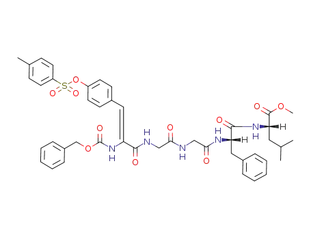 N-benzyloxycarbonyl-O-tosyl-(Z)dehydrotyrosyl-glycyl-glycyl-(S)phenylalanyl-(S)leucine methyl ester