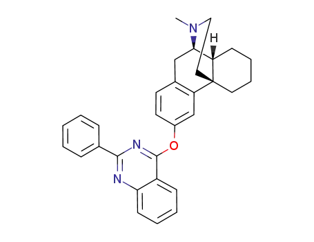 Molecular Structure of 143816-82-4 ((+)-3-<(2-phenyl-4-quinazolinyl)oxy>-17-methylmorphinan)