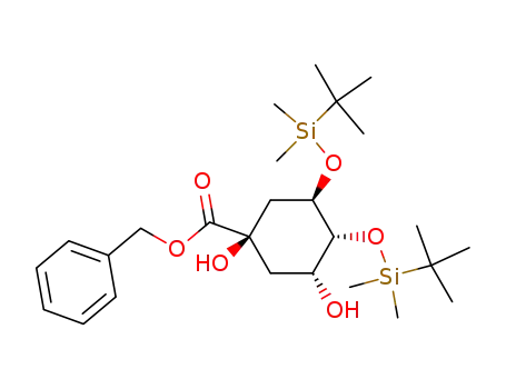 Phenylmethyl <1S-(1α,3β,4β,5α)>-4,5-bis<(tert-butyldimethylsilyl)oxy>-1,3-dihydroxy-1-cyclohexanecarboxylate
