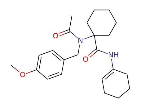 Molecular Structure of 171070-17-0 (1-[Acetyl-(4-methoxy-benzyl)-amino]-cyclohexanecarboxylic acid cyclohex-1-enylamide)
