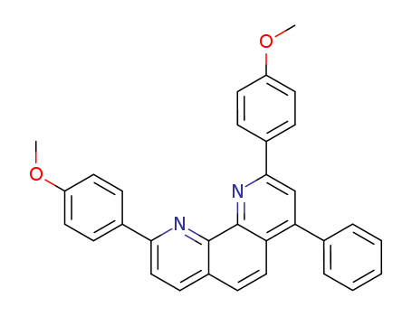 Molecular Structure of 114861-87-9 (1,10-Phenanthroline, 2,9-bis(4-methoxyphenyl)-4-phenyl-)