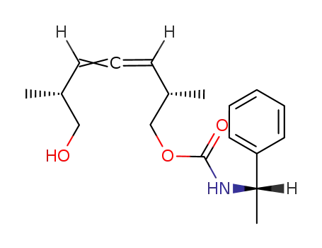 Molecular Structure of 92803-68-4 (Carbamic acid, (1-phenylethyl)-, 7-hydroxy-2,6-dimethyl-3,4-hexadienyl
ester)