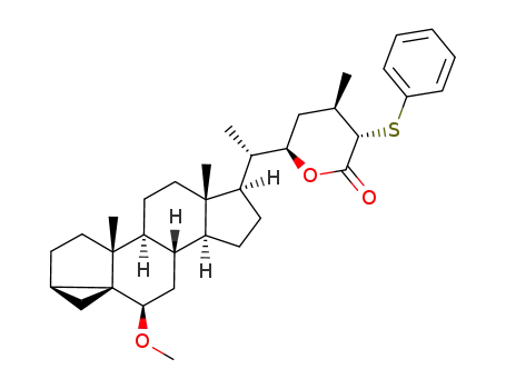 (3S,4R,6R)-6-[(S)-1-((1aR,3aR,3bS,5aS,6R,8aS,8bS,10R,10aR)-10-Methoxy-3a,5a-dimethyl-hexadecahydro-cyclopenta[a]cyclopropa[2,3]cyclopenta[1,2-f]naphthalen-6-yl)-ethyl]-4-methyl-3-phenylsulfanyl-tetrahydro-pyran-2-one