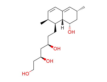 Molecular Structure of 148969-22-6 (<1S-<1α(3R*,5S*),2α,6β,8β,8aα>>-7-(1,2,6,7,8,8a-Hexahydro-8-hydroxy-2,6-dimethyl-1-naphthalenyl)-1,3,5-heptanetriol)