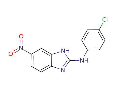 Molecular Structure of 1010687-39-4 (N-(4-chlorophenyl)-6-nitro-1H-benzo[d]imidazol-2-amine)
