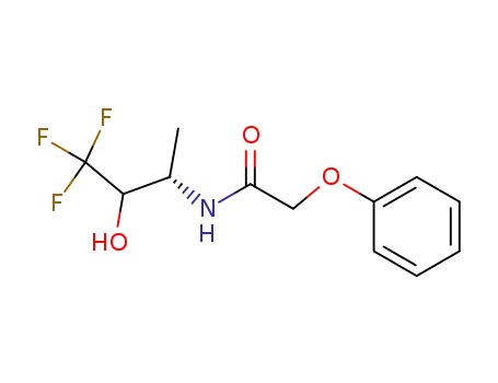Molecular Structure of 184916-09-4 (Acetamide, 2-phenoxy-N-(3,3,3-trifluoro-2-hydroxy-1-methylpropyl)-,
(1S)-)