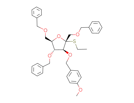 ethyl 1,4,6-tri-O-benzyl-3-O-(4-methoxybenzyl)-2-thio-α-D-fructofuranoside