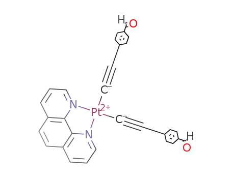 Molecular Structure of 560132-94-7 (Pt(1,10-phenanthroline)(p-CCC<sub>6</sub>H<sub>4</sub>CHO)2)