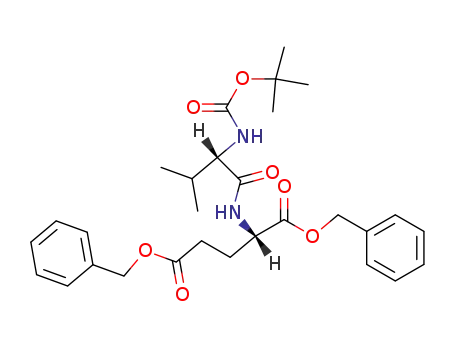 Molecular Structure of 149836-41-9 (Boc-Val-Glu(OBzl)-OBzl)