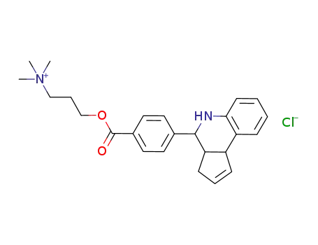 Molecular Structure of 1012306-97-6 ({3-[4-(3a,4,5,9b-tetrahydro-3H-cyclopenta[c]quinolin-4-yl)benzoyloxy]propyl}trimethylammonium chloride)