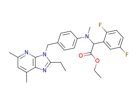 3-<<4-<N-(carbethoxy(2,5-difluorophenyl)methyl)-N-methylamino>phenyl>methyl>-5,7-dimethyl-2-ethyl-3H-imidazo<4,5-b>pyridine