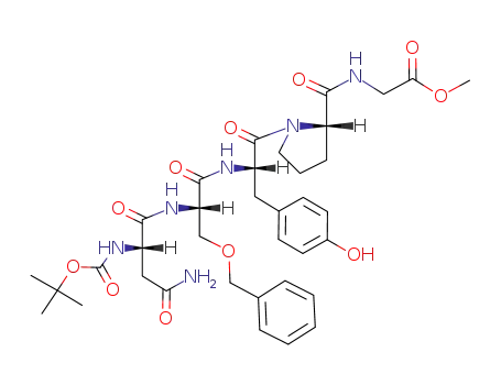 Molecular Structure of 96922-16-6 (Boc-Asn-Ser(Bzl)-Tyr-Pro-Gly-OMe)