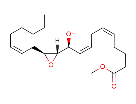 Molecular Structure of 89408-74-2 (5,8-Decadienoic acid,
10-hydroxy-10-[(2S,3S)-3-(2Z)-2-octenyloxiranyl]-, methyl ester,
(5Z,8Z,10S)-)