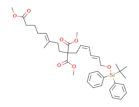4,10,12-Tetradecatriene-1,8,8-tricarboxylic acid,
14-[[(1,1-dimethylethyl)diphenylsilyl]oxy]-5-methyl-, trimethyl ester,
(E,Z,E)-