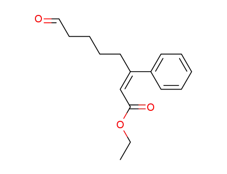 Molecular Structure of 98525-77-0 ((Z)-ethyl 3-phenyl-8-oxo-2-octenoate)