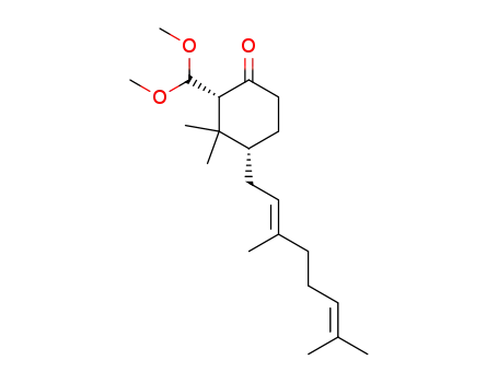 2-(1,1-Dimethoxymethyl)-3,3-dimethyl-4-(3,7-dimethylocta-2E,6-dienyl)-1-cyclohexanone