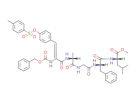N-benzyloxycarbonyl-O-tosyl-(Z)dehydrotyrosyl-(R)alanyl-glycyl-(S)phenylalanyl-(S)leucine methyl ester